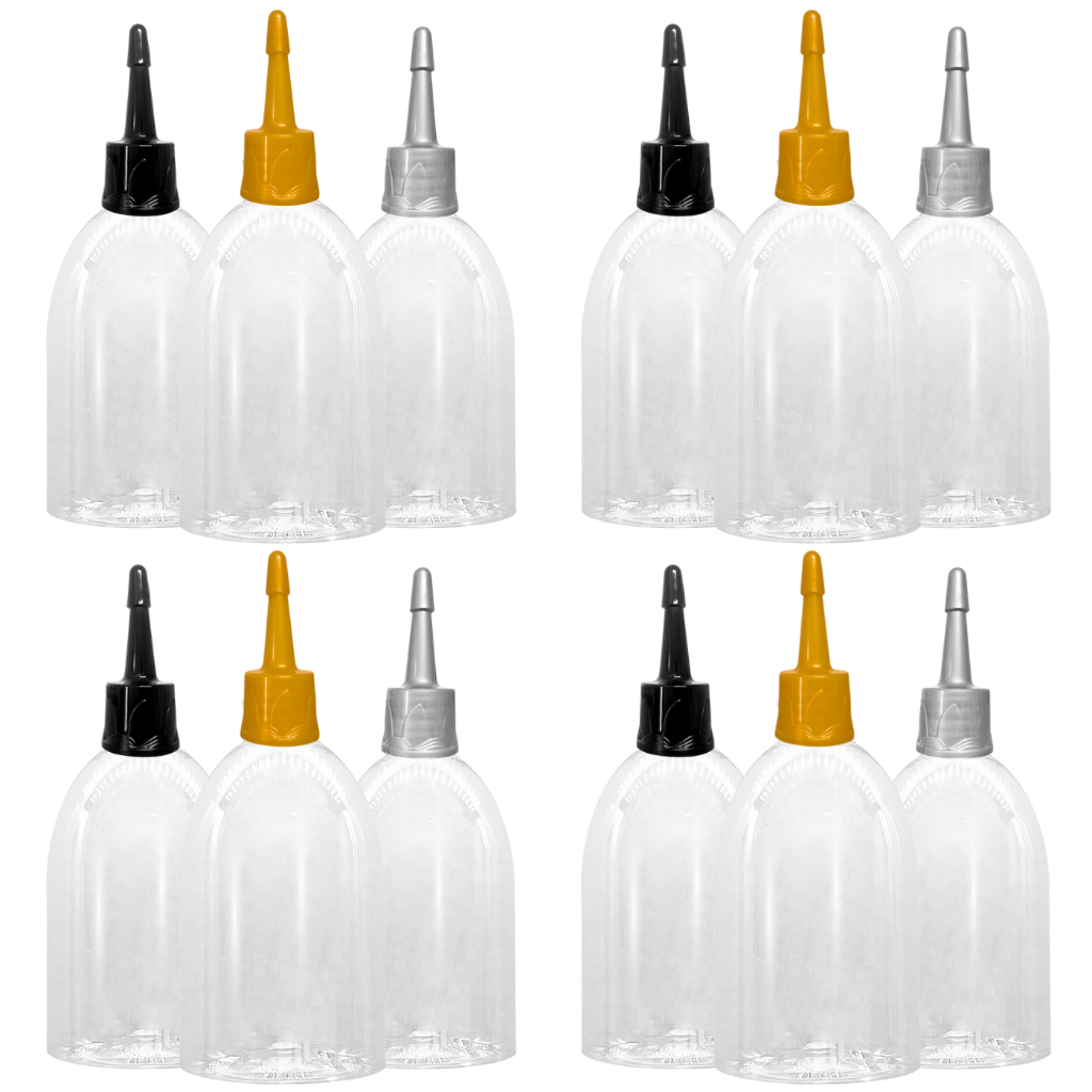 100 Frascos Pet 100ml Com Bico Aplicador P/ Tintas