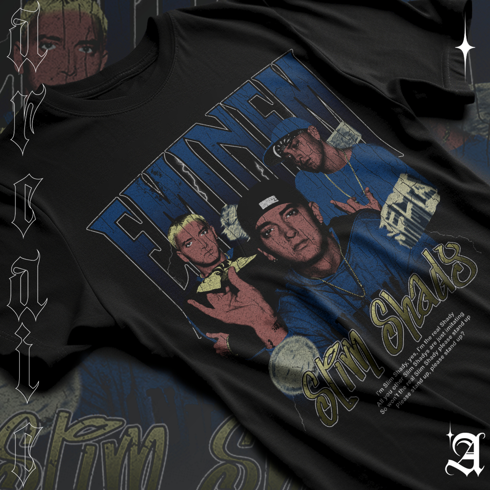 Camiseta Basica Algodao Rapper Eminem Apelido Slim Shady Magrelo E