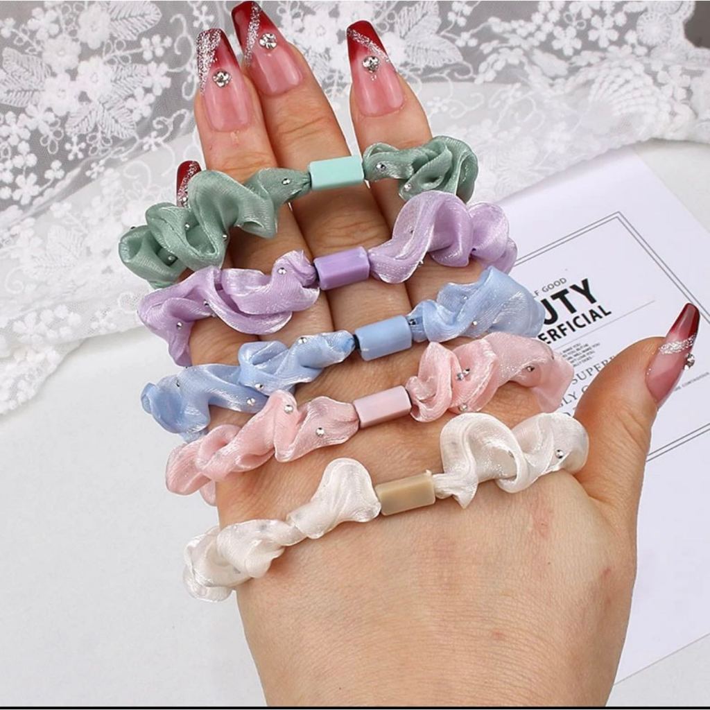 JinYu Set 10 Anelli Elastici Donna Con Strisce Di Strass - Argento E Multicolore, Anelli Regolabili Per Fidanzamento, Matrimonio, Compleanno - copertina