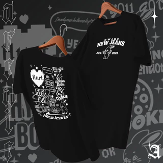 Camiseta Basica Algodao Girl Group New Jeans Hurt Hype Boy Unissex