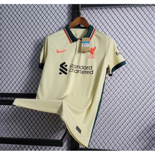 2023/24 camisa time de futebol Liverpool polo bege torcedor masculina
