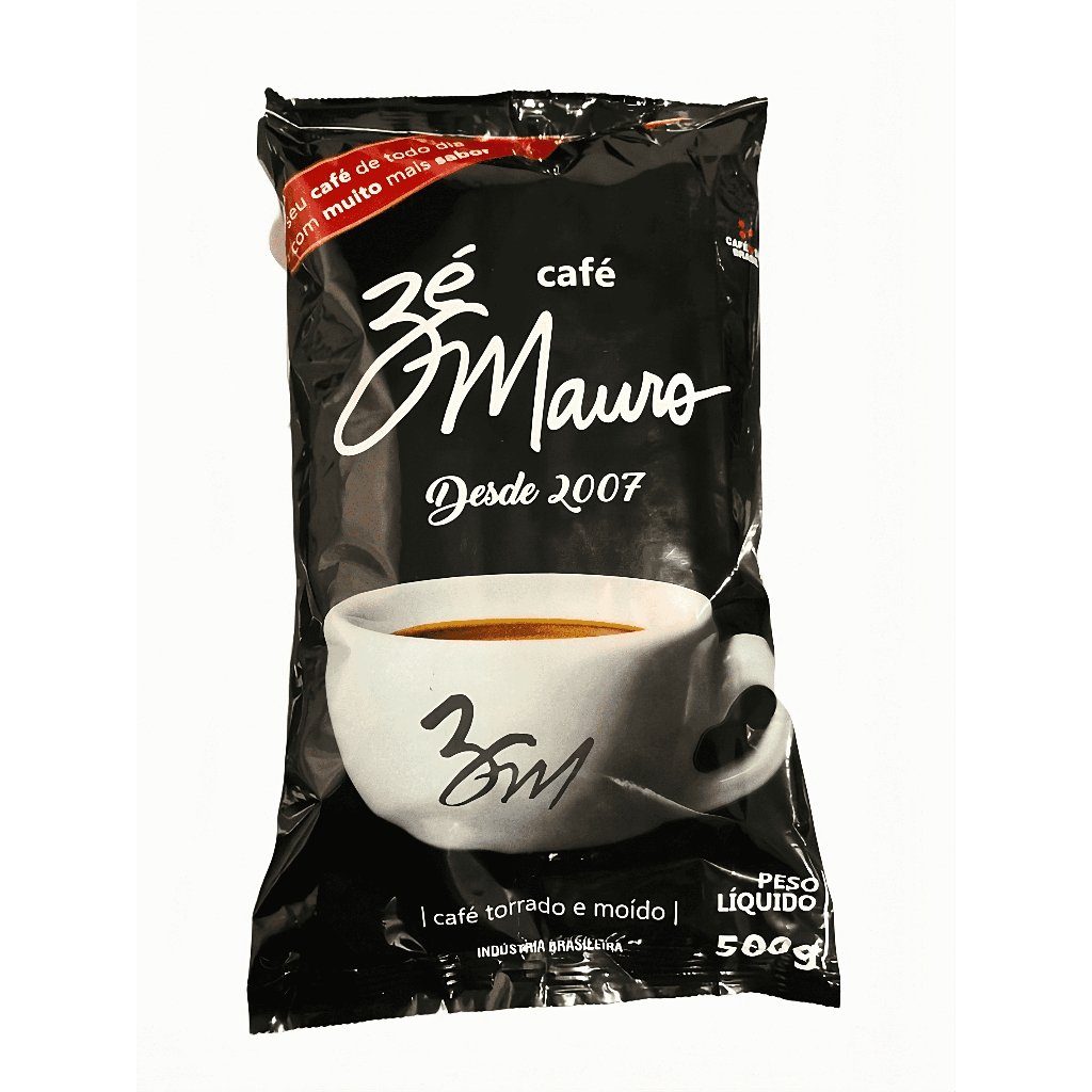 Café Em Pó Torrado E Moído Zé Mauro Tradicional Pacote 500g