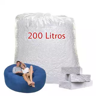 Flocos De Isopor Para Enchimento Puff Almofada 200 Litros (COMPRE 1 UNID POR VEZ)