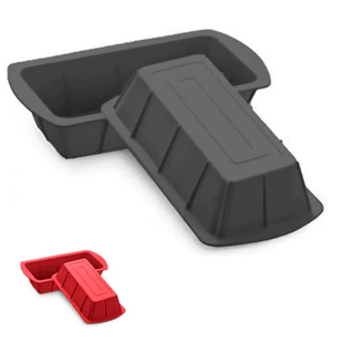 Kit 1,2,3 e 4 Forma Retangular Bolo Inglês Pão Silicone Cozinha Assadeira Casa