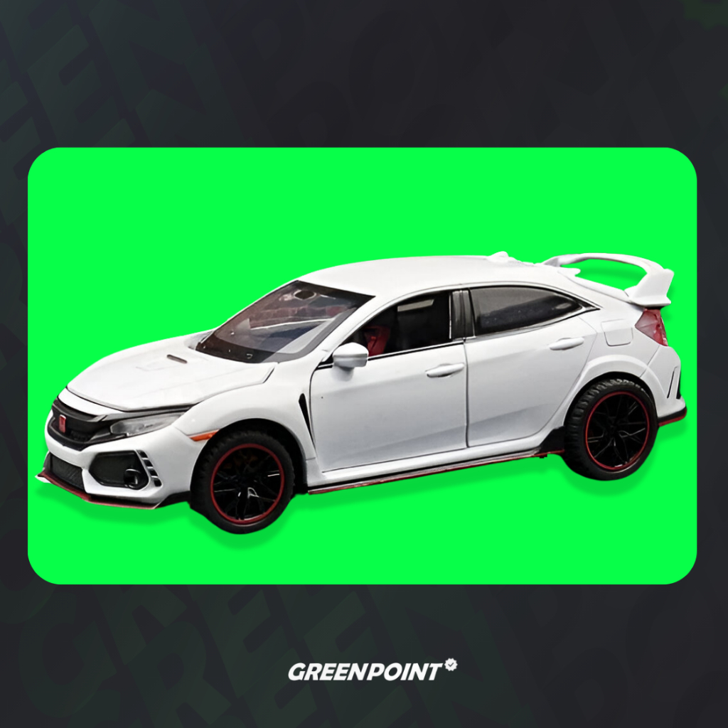 Carro de brinquedo Honda Civic Type R, modelo em miniatura, porta