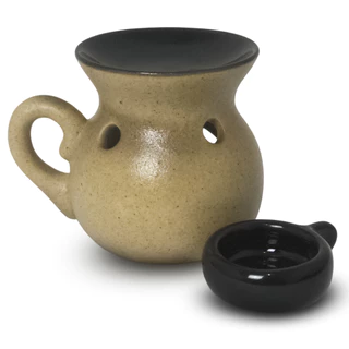 Rechaud Difusor De Aromas Aromatizador De Ambiente Cerâmica Preto