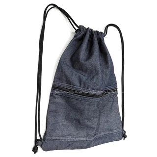 Bolsa Saco Mochila Jeans Unissex Artesanal Passeio Trabalho Academia Moda