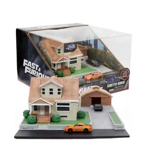Diorama Casa Toretto - Velozes e Furiosos 1 - Charger E Supra - Jada Toys