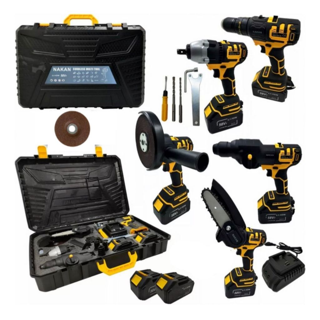 Kit Ferramenta Intercambiável A Bateria 5 Em 1 48v Brushless