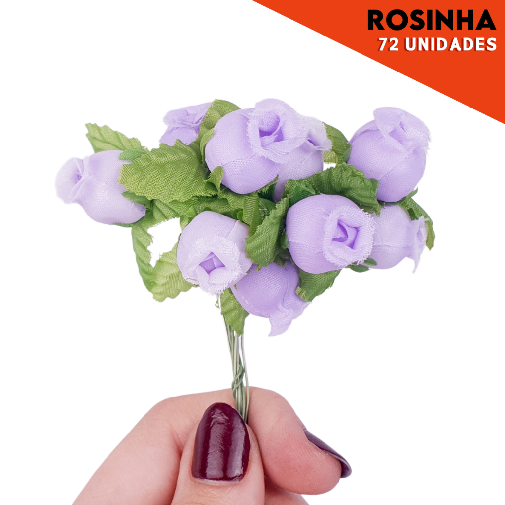 Mini Rosa Artificial Pacote com 72 Unidades LILÁS - 164 | Shopee Brasil