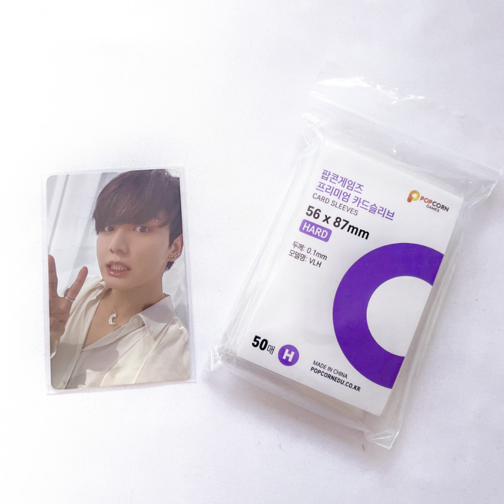 pacote 50 unidades Popcorn Sleeve Porta cartões Kpop Photocard Binder