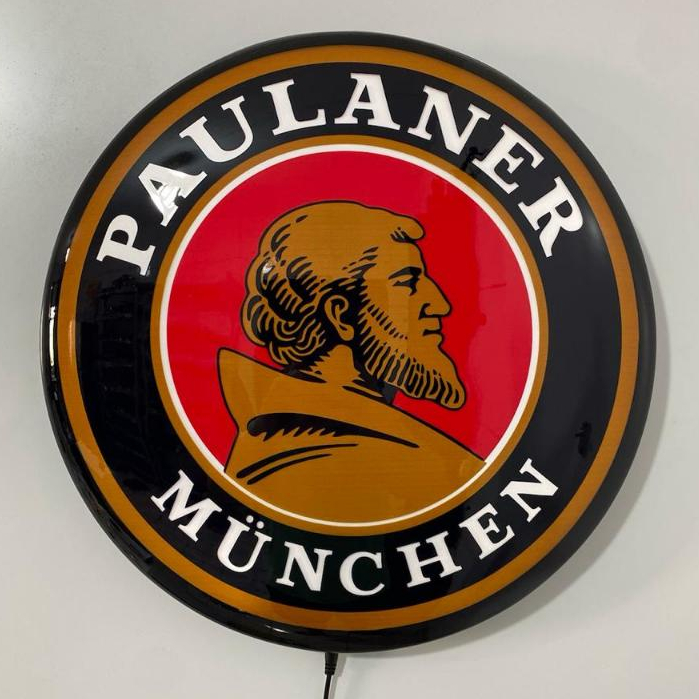 Luminoso decorativo cerveja Paulaner placa de led 40cm