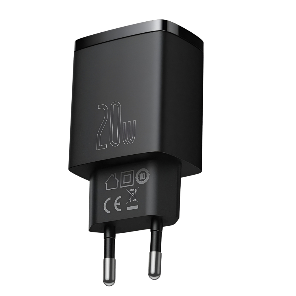 Carregador Baseus 20w Turbo De Parede Usb + Tipo C
