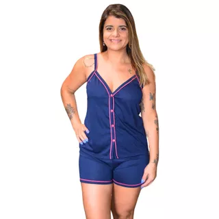 Pijama Baby Doll Amamentação Cirurgico botoes luxo Malha blogueirinha Alcinha