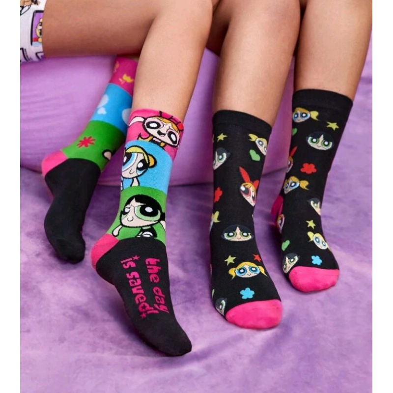 Meia Divertida Meninas Super Poderosas Infantil | Shopee Brasil