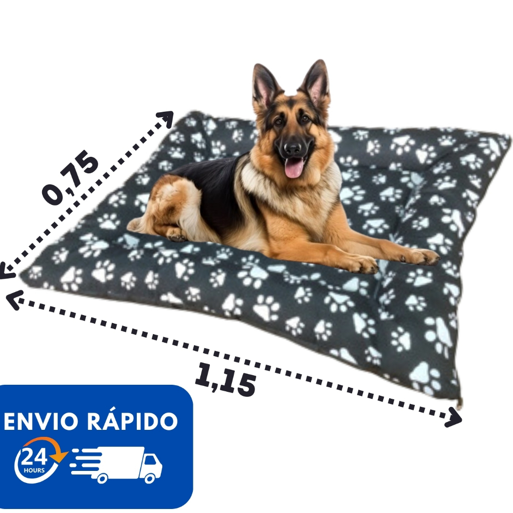 Cama Pet Grande Para Cães e Gatos Colchonete Pet 75x1,15 Com Zíper Colchonete Fundo Emborrachado