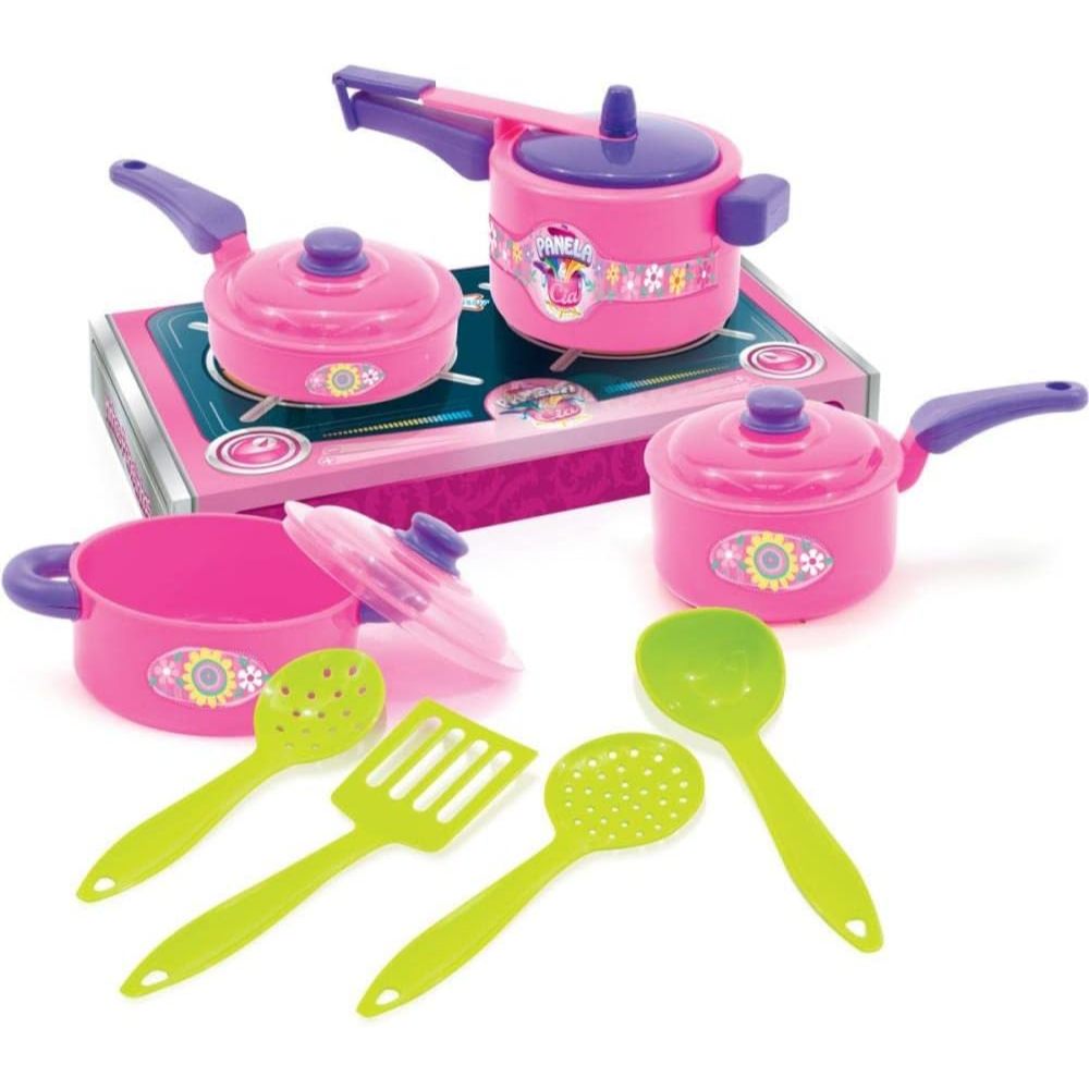 Brinquedo Menina Cozinha Panela Conjunto Completo 13 Peças Infantil Panelinhas