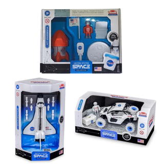 Nave Espacial Nasa Foguete e Veiculo Usual Brinquedos KIT Completo