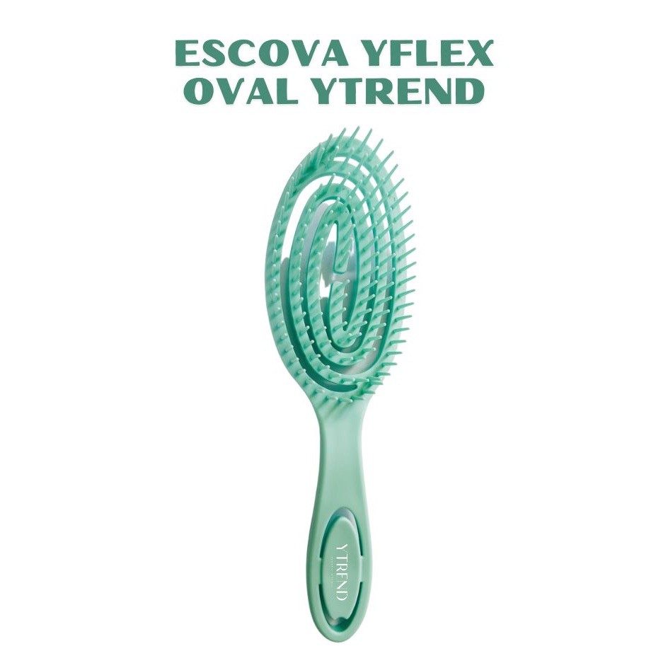 Escova De Cabelo Flex Yflex Oval Desembaraça Sem Quebrar Fio