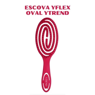Escova De Cabelo Flex Yflex Oval Desembaraça Sem Quebrar Fio