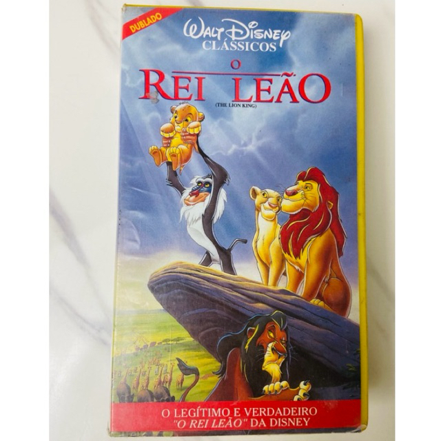 FIta VHS O Rei Leão Dublado Original da Época - Walt Disney Abril video ...