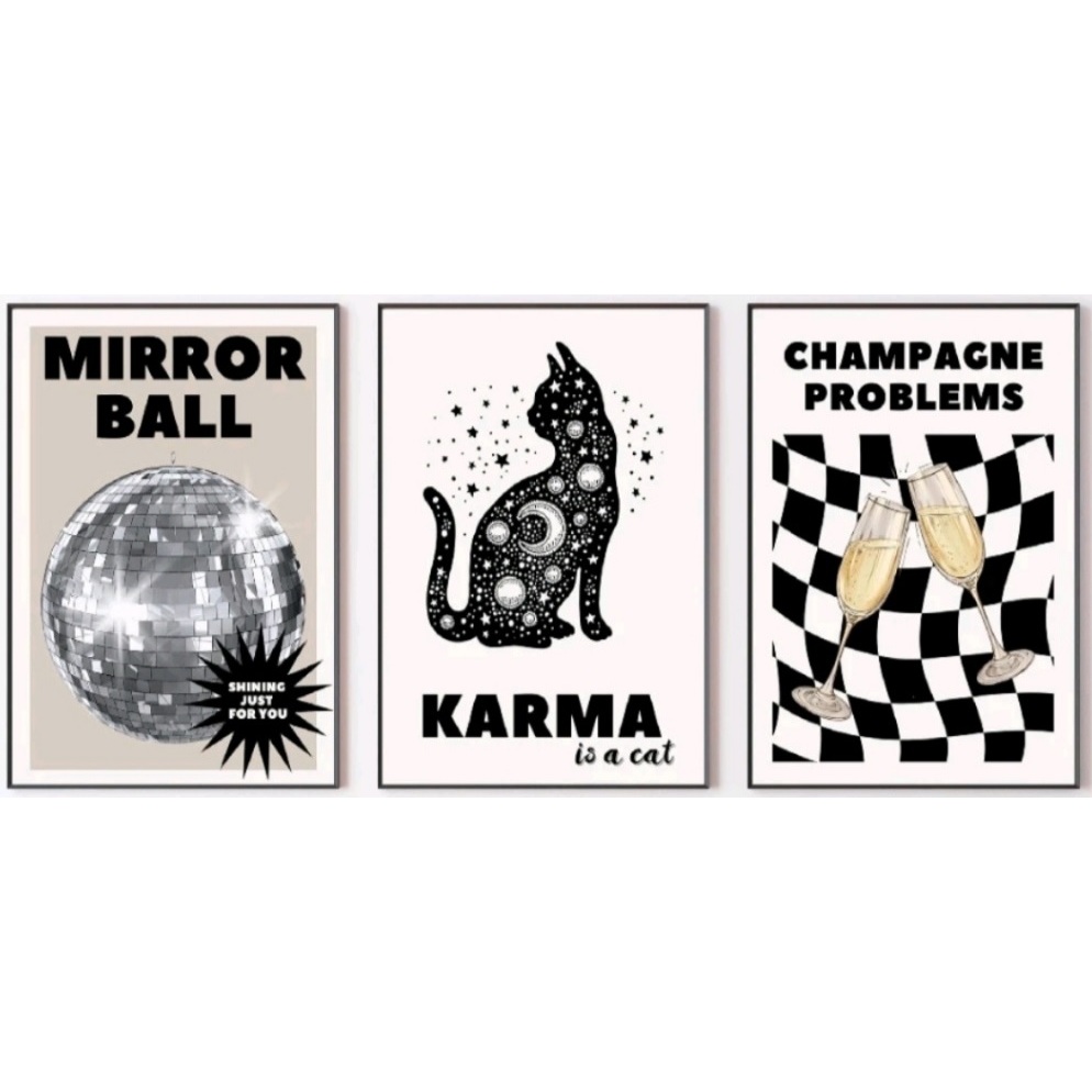 Quadros decorativos Taylor Swift (3 peças)30x40