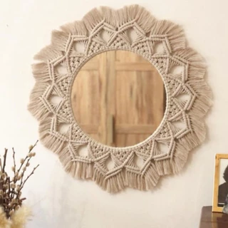 espelho suporte mandala luminar energia lunar brilho da lua boho hanger