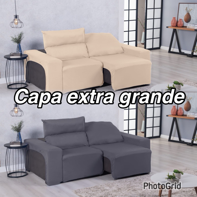 Capa de sofá retrátil 2 lugares Tamanho Extra Grande