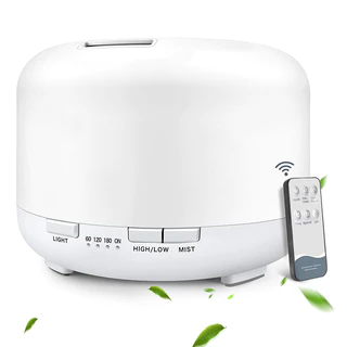 500ML Umidificador Difusor Aromatizador Luz LED De 7 Cores Com Controle Remoto BM-040B