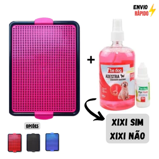Kit Sanitário Canino Pet + Educador Pet Xixi Sim Pode Xixi Não Pode Cachorro Tapete Higiênico