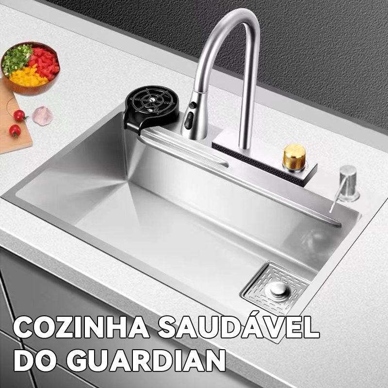 Cuba Cascata Gourmet Premium Torneira Lavador Copos Completa