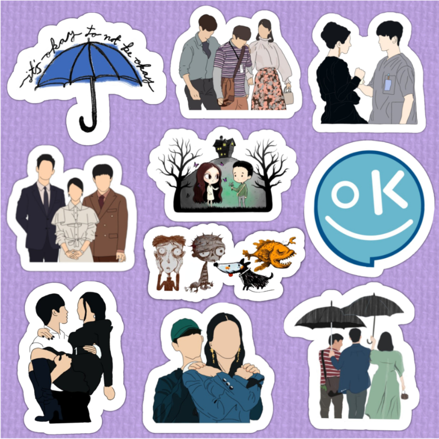 kit stickers adesivos serie dorama kdrama it's ok not be okay tudo bem ...