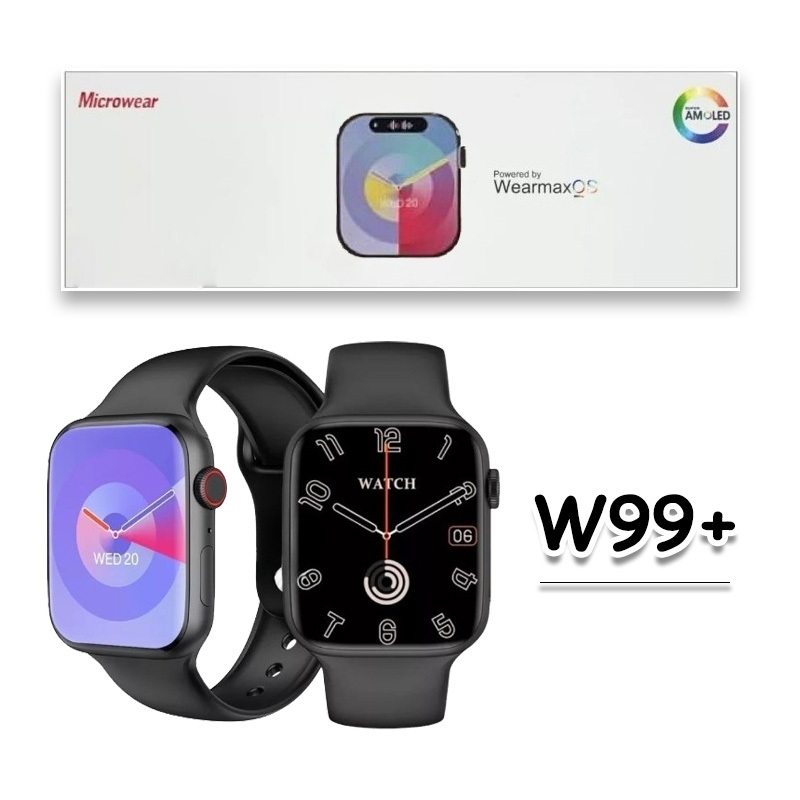 Relógio Smartwatch W99+ Plus Serie 10 Amoled Chat GPT 45mm Ilha Dinamica GPS Microwear Original