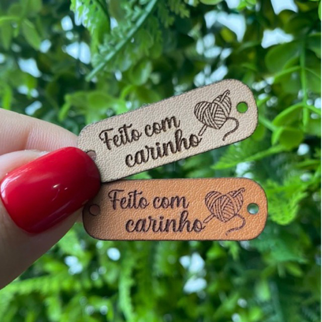 Etiquetas tags para crochê (com carinho+ desenho de novelo)
