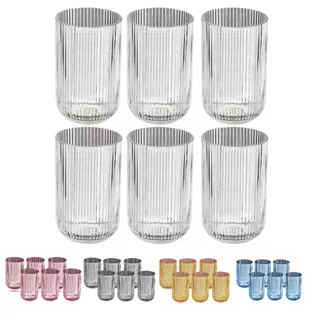 KIT Conjunto 6 Copos Canelado 450ml Copo de Vidro Cozinha Enxoval Casa Copos Chique Canelada Vidro