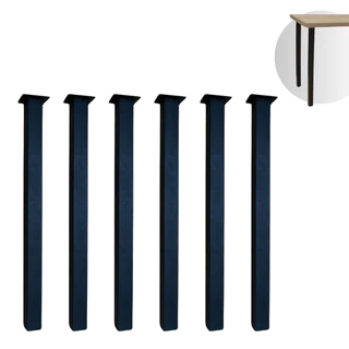 6 Pés De Mesa Industrial Cannes Altura 75cm Ferro Preto