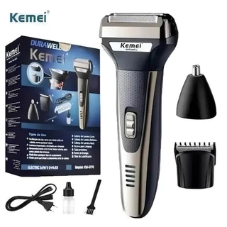 Barbeador KM6776 Recarregável Multifuncional 3 Em 1 Máquina barbeadora Portátil Multifuncional Kemei