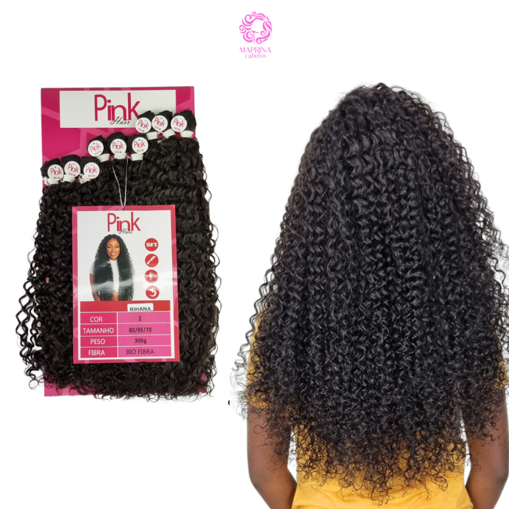 Cabelo Bio Fibra Rihana Cacheado - Pink Hair | Shopee Brasil