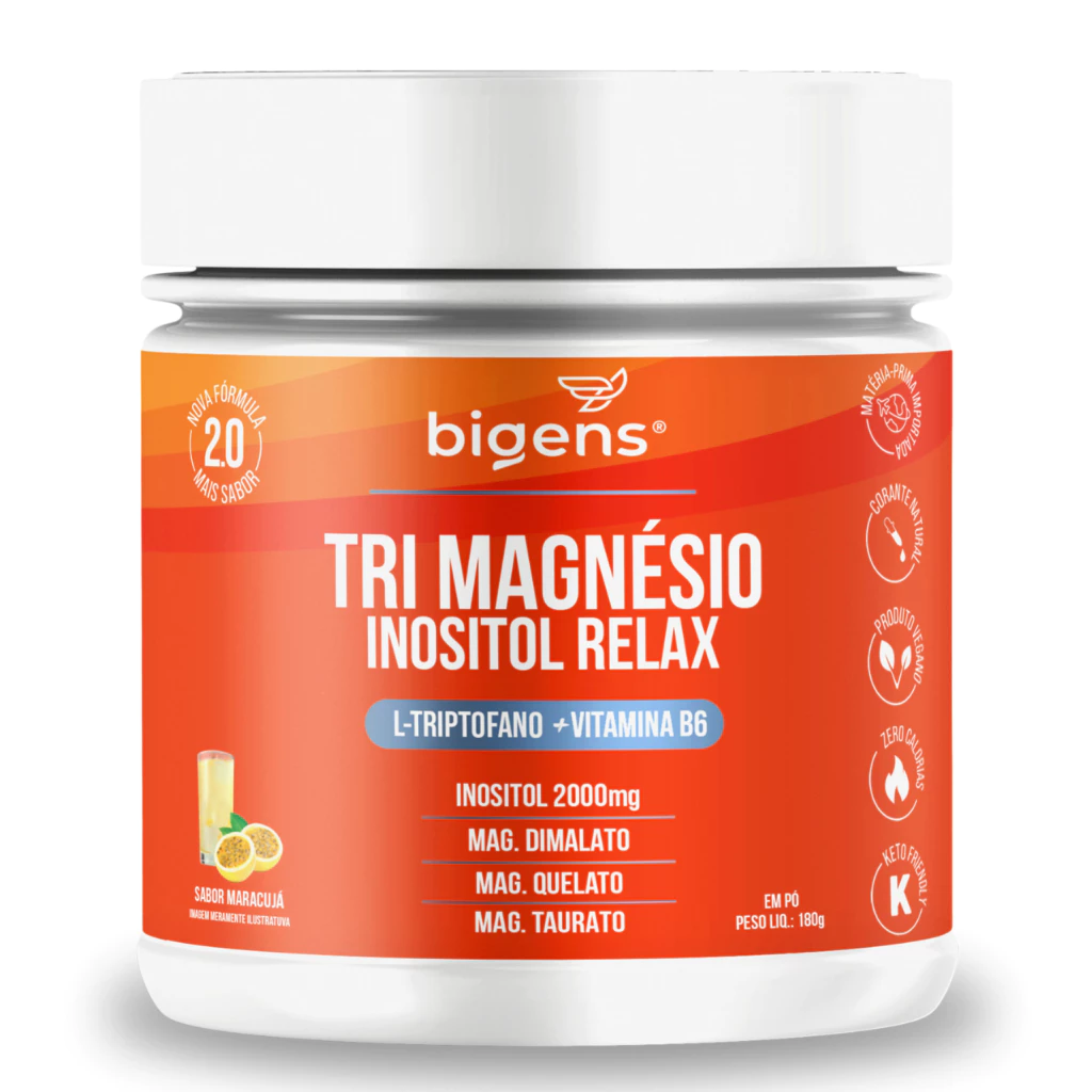 BIGENS TRI MAGNÉSIO INOSITOL RELAX 180G MARACUJÁ