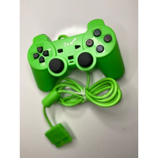 Controle para Playstation2, joystick PS2 com fio, analógico. (verde)