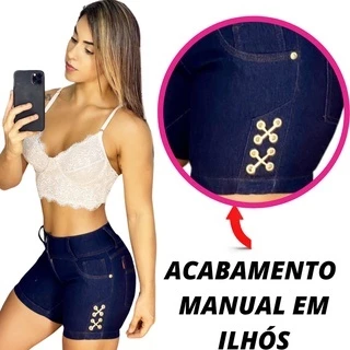 Bermuda Jeans Feminino Bermuda Destroyed Jeans Premium Da moda Short
