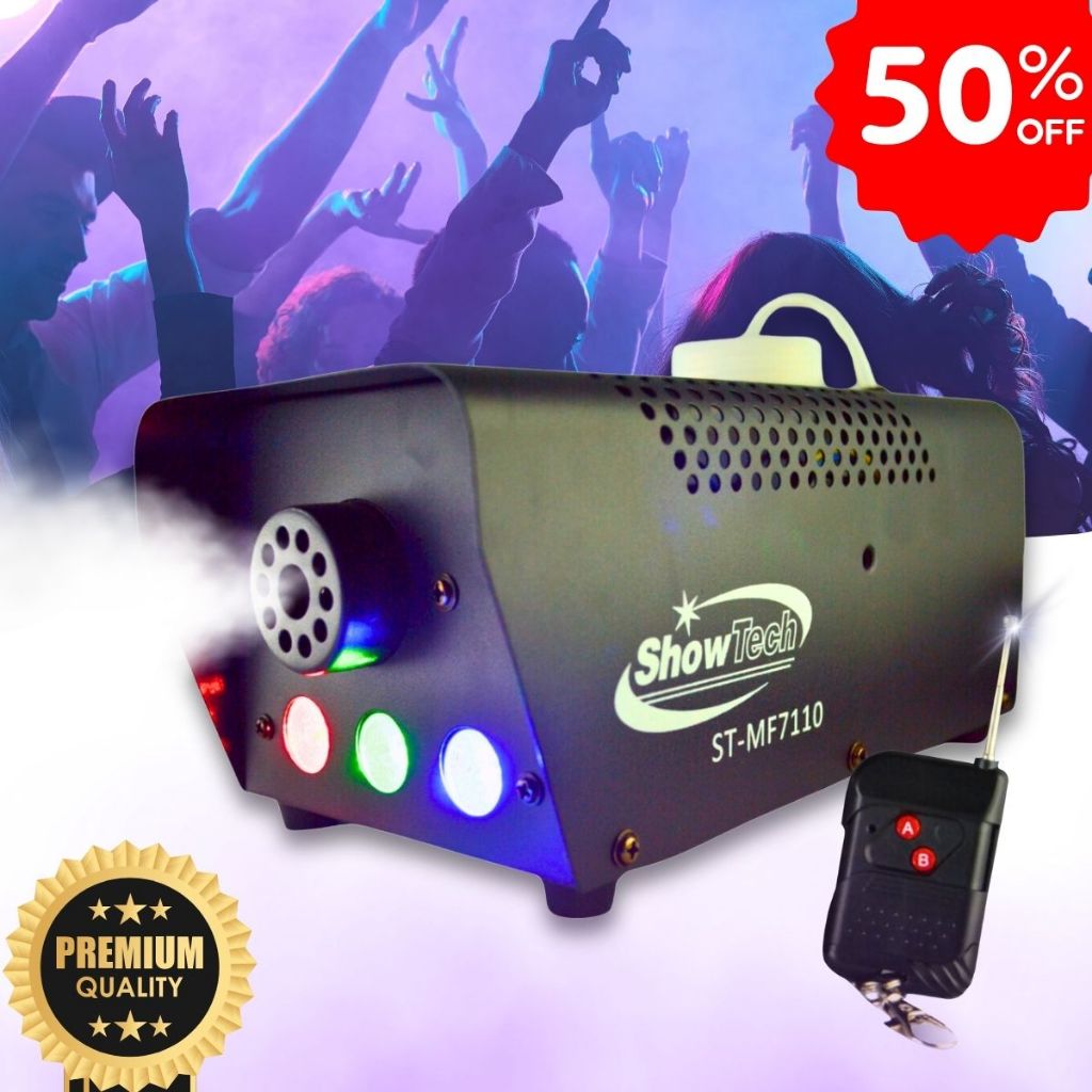 Máquina De Fumaça 3 Leds Rgb 700w Controle Sem Fio Showtech