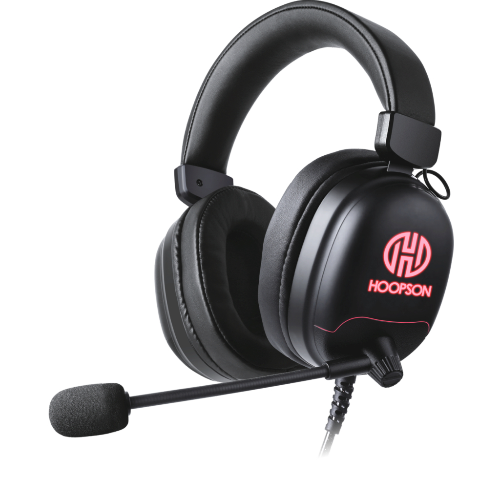 Headset Gamer Preto com LED Vermelho Conexão USB - Hoopson F-102-VM