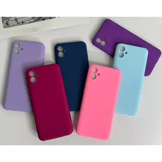 Kit Protetora Capa Capinha + Película Samsung - A04E 4G - Silicone Aveludado