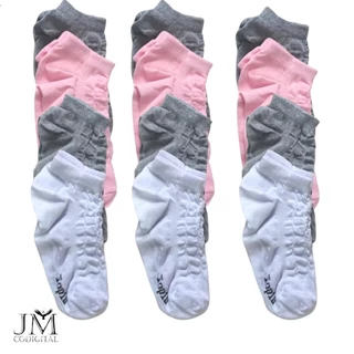 Kit 18 Pares De Meias Soquete Algodão Macia Feminino