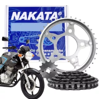 Kit Relação Tração Transmissão Honda Cbx 250 Twister 2001 2002 2003 2004 2005 2006 2007 2008 Novo Original Nakata Tm10140