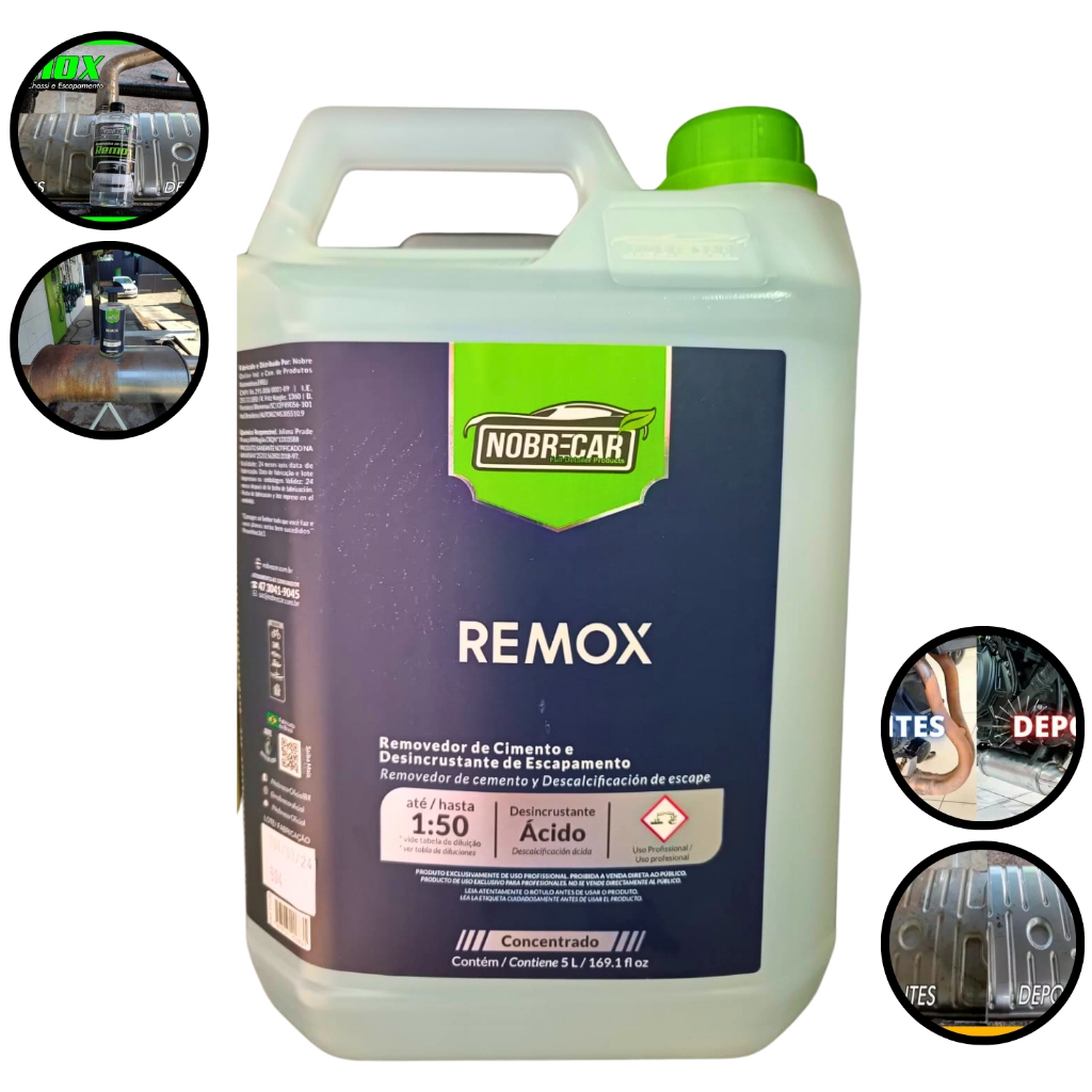 Remox Removedor de Concreto e Desincrustante 5L NobreCar | Shopee Brasil