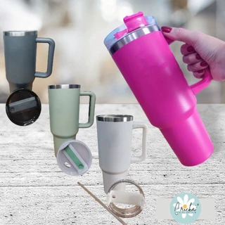 Copo Quencher Térmico Garrafa Com Tampa e Canudo 1200ml - ideal para Hidratação alta qualidade