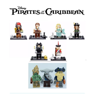 Lote 9 Minifiguras Piratas do Caribe "Compatível com Lego"