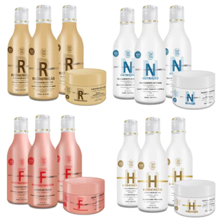 16 Itens Capilar Shampoo Condicionador Mascara Leave in TodaToda 4 Cronograma Capilar Completo